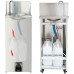 Lavabo mobile à commande au pied avec dosseret et roulettes en acier inoxydable | Adexa WHF277