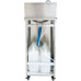 Lavabo mobile à commande au pied avec dosseret et roulettes en acier inoxydable | Adexa WHF277
