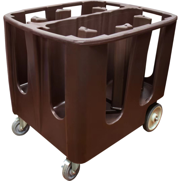 Chariot porte-assiettes professionnel 300 assiettes, 6 piles, 930 x 720 x 800 mm | Adexa WHJCDC240
