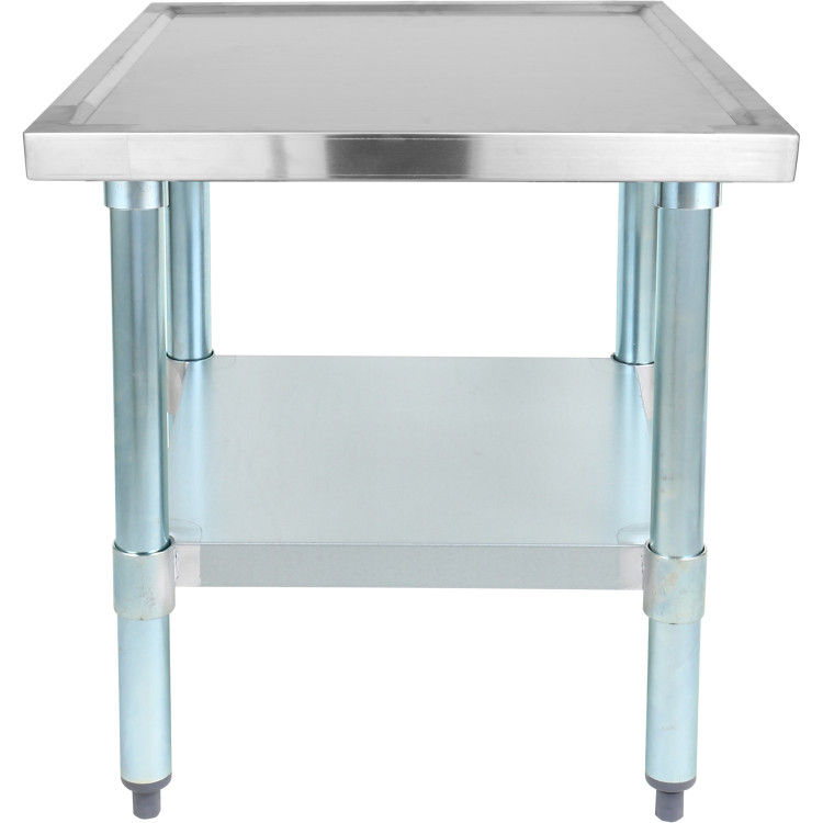 Support pour équipement commercial en acier inoxydable avec étagère inférieure galvanisée et bords renforcés 600 x 600 x 600 mm | Adexa WHMT6060