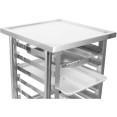 Support pour équipement commercial avec étagère à plateaux à 6 niveaux GN1/1, bords marins, 1200 x 600 x 900 mm | Adexa WHMTR60120
