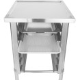 Support pour équipement commercial avec étagère à plateaux à 6 niveaux GN1/1, bords marins, 1200 x 600 x 900 mm | Adexa WHMTR60120