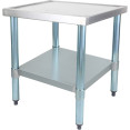 Support pour équipement commercial en acier inoxydable avec étagère inférieure galvanisée et bords renforcés 600 x 600 x 600 mm | Adexa WHMT6060