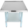 Support pour équipement commercial en acier inoxydable avec étagère inférieure galvanisée et bords renforcés 600 x 600 x 600 mm | Adexa WHMT6060