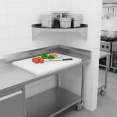 Étagère murale d'angle en acier inoxydable 600 x 600 x 350 mm | Adexa WSCN6035