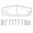 Étagère murale d'angle en acier inoxydable 600 x 600 x 350 mm | Adexa WSCN6035