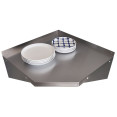 Étagère murale d'angle en acier inoxydable 600 x 600 x 350 mm | Adexa WSCN6035