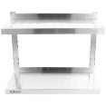 Étagère murale perforée à 2 niveaux en acier inoxydable 1000 x 400 x 600 mm | Adexa WSWB40100P