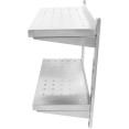 Étagère murale perforée à 2 niveaux en acier inoxydable 1000 x 400 x 600 mm | Adexa WSWB40100P