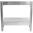 Étagère murale perforée à 2 niveaux en acier inoxydable 1000 x 400 x 600 mm | Adexa WSWB40100P