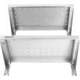 Étagère murale perforée à 2 niveaux en acier inoxydable 1000 x 400 x 600 mm | Adexa WSWB40100P