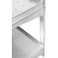 Étagère murale perforée à 2 niveaux en acier inoxydable 1000 x 400 x 600 mm | Adexa WSWB40100P