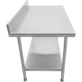 Plan de travail professionnel mobile à usage professionnel avec pieds réglables Étagère inférieure en acier inoxydable Dosseret arrière 800x700x900/1000mm | Adexa WT7080C Plan de travail professionnel mobile à usage professionnel avec pieds réglables Étagère inférieure en acier inoxydable Dosseret arrière 800x700x900/1000mm | Adexa WT7080C
