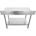 Plan de travail professionnel mobile à usage professionnel avec pieds réglables Étagère inférieure en acier inoxydable Dosseret arrière 800x700x900/1000mm | Adexa WT7080C Plan de travail professionnel mobile à usage professionnel avec pieds réglables Étagère inférieure en acier inoxydable Dosseret arrière 800x700x900/1000mm | Adexa WT7080C