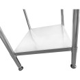 Plan de travail professionnel mobile à usage professionnel avec pieds réglables Étagère inférieure en acier inoxydable 1800x600x900mm | Adexa WT60180CWO