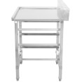Table de déchargement côté gauche avec panier pour lave-vaisselle et dosseret en acier inoxydable 800 x 650 x 850 mm | Adexa WTF6065L