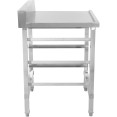Table de déchargement côté gauche avec panier pour lave-vaisselle et dosseret en acier inoxydable 800 x 650 x 850 mm | Adexa WTF6065L
