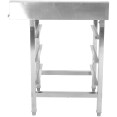 Table de déchargement côté gauche avec panier pour lave-vaisselle et dosseret en acier inoxydable 800 x 650 x 850 mm | Adexa WTF6065L