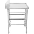 Table de déchargement côté droit avec panier pour lave-vaisselle et dosseret en acier inoxydable 800 x 650 x 850 mm | Adexa WTF6065R
