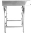 Table de déchargement côté droit avec panier pour lave-vaisselle et dosseret en acier inoxydable 800 x 650 x 850 mm | Adexa WTF6065R