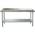 Table de travail Inox Étagère inférieure Dosseret 1400x600x900/1000mm | Adexa WT60140