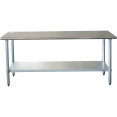 Table de travail en acier inoxydable Étagère inférieure 1800x600x900mm | Adexa WT60180WO