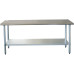 Table de travail en acier inoxydable Étagère inférieure 2000x600x900mm | Adexa WT60200WO