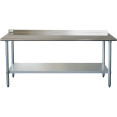 Table de travail Inox Étagère inférieure Dosseret 2000x600x900/1000mm | Adexa WT60200