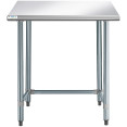 Table de travail commerciale en acier inoxydable, sans étagère inférieure, 915 x 760 x 900 mm | Adexa WTGOB3036418