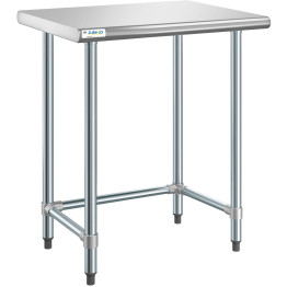 Table de travail commerciale en acier inoxydable, sans étagère inférieure, 915 x 760 x 900 mm | Adexa WTGOB3036418