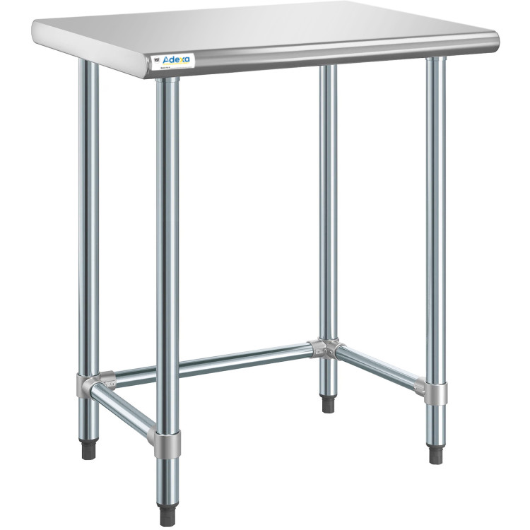 Table de travail commerciale en acier inoxydable, sans étagère inférieure, 915 x 760 x 900 mm | Adexa WTGOB3036418