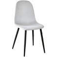 Chaise de salle à manger en velours gris clair | Adexa WW088LIGHTGREY Chaise de salle à manger en velours gris clair | Adexa WW088LIGHTGREY