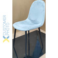 Chaise de salle à manger en velours gris clair | Adexa WW088LIGHTGREY Chaise de salle à manger en velours gris clair | Adexa WW088LIGHTGREY
