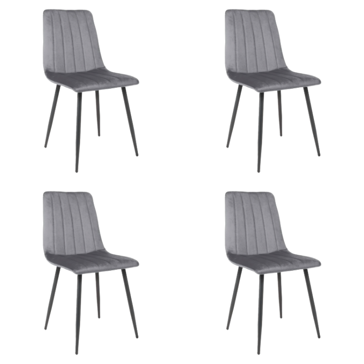 Chaise de salle à manger en velours gris foncé | Adexa WW101DARKGREY Chaise de salle à manger en velours gris foncé | Adexa WW101DARKGREY