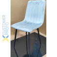Chaise de salle à manger en velours gris clair | Adexa WW101LIGHTGREY Chaise de salle à manger en velours gris clair | Adexa WW101LIGHTGREY