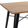 Table bistrot, plateau en bois naturel, 800 x 800 mm, intérieur | Adexa WW286NW