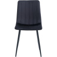 Chaise de salle à manger avec pieds en métal et assise rembourrée en velours noir | Adexa WW5025 Chaise de salle à manger avec pieds en métal et assise rembourrée en velours noir | Adexa WW5025