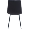 Chaise de salle à manger avec pieds en métal et assise rembourrée en velours noir | Adexa WW5025 Chaise de salle à manger avec pieds en métal et assise rembourrée en velours noir | Adexa WW5025