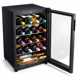 Cave à vin 58 L – Capacité 20 bouteilles, contrôle électronique de la température | Adexa WW54EI 