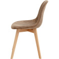 Chaise de salle à manger d'appoint, pieds en bois et assise rembourrée en similicuir marron clair | Adexa WW6027 Chaise de salle à manger d'appoint, pieds en bois et assise rembourrée en similicuir marron clair | Adexa WW6027