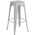 Tabouret de bar haut en acier gris clair | Adexa WW61G