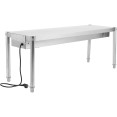 Rampe chauffe-plat professionnelle INOX et éclairage 1800 mm | Adexa XDHHB18001T