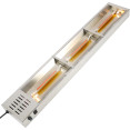 Rampe chauffe-plat professionnelle INOX et éclairage 1800 mm | Adexa XDHHB18001T