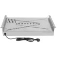 Rampe chauffe-plat suspendu professionnelle INOX, éclairage et chaînes 1200 mm | Adexa XDHHB1200N