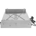 Rampe chauffe-plat suspendu professionnelle INOX, éclairage et chaînes 1200 mm | Adexa XDHHB1200N