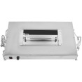 Rampe chauffe-plat suspendu professionnelle INOX, éclairage et chaînes 1200 mm | Adexa XDHHB1200N