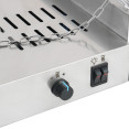 Rampe chauffe-plat suspendu professionnelle INOX, éclairage et chaînes 1200 mm | Adexa XDHHB1200N