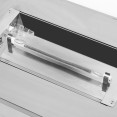 Rampe chauffe-plat suspendu professionnelle INOX, éclairage et chaînes 1200 mm | Adexa XDHHB1200N