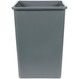 Poubelle commerciale à ouverture supérieure 130 L, gris LDPE, 495 x 495 x 702 mm | Adexa XDL130BGREY