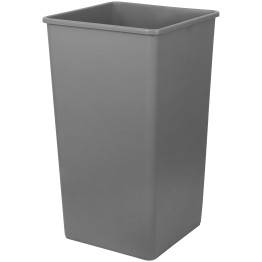 Poubelle commerciale à ouverture supérieure 180 L, gris LDPE, 495 x 495 x 867 mm | Adexa XDL180BGREY